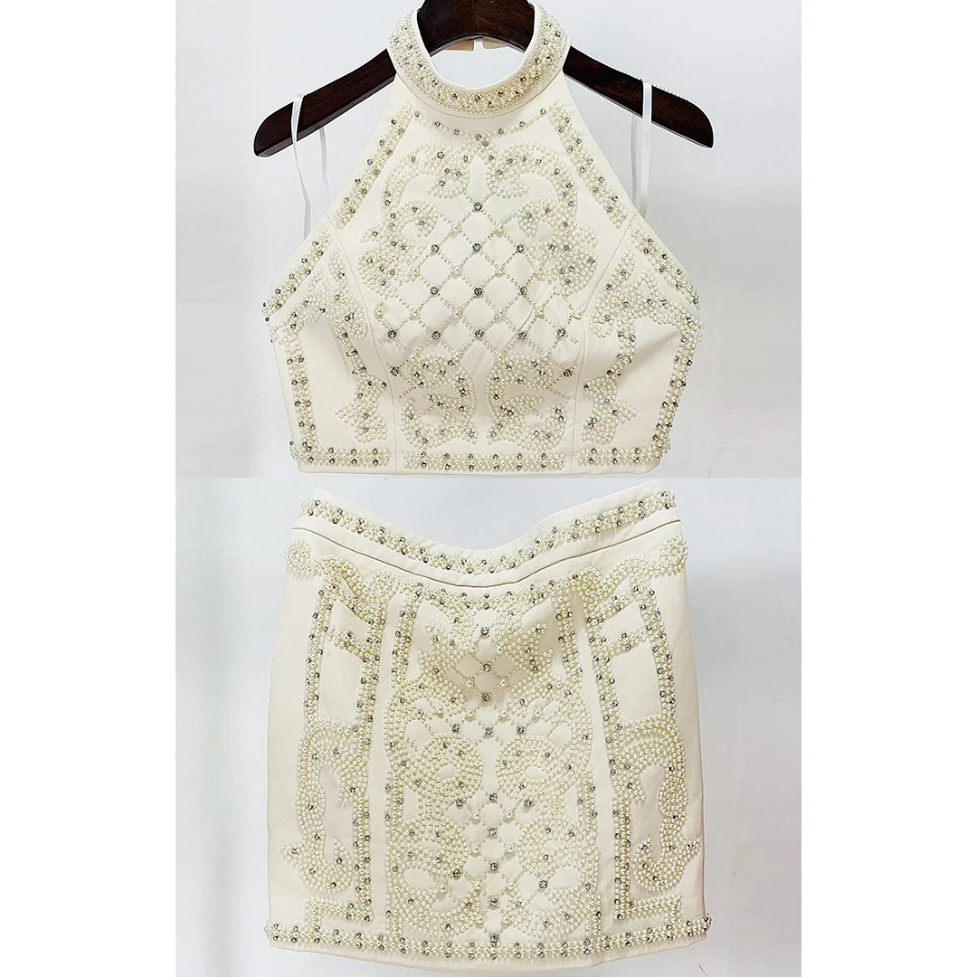 Nigikala Nigikala Star Fashion New Heavy Industry Nails Studded Metal Chip Hanging Neck Vest Half-Dress