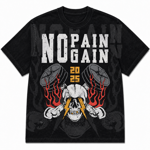 Gym No Pain Cotton T-Shirt