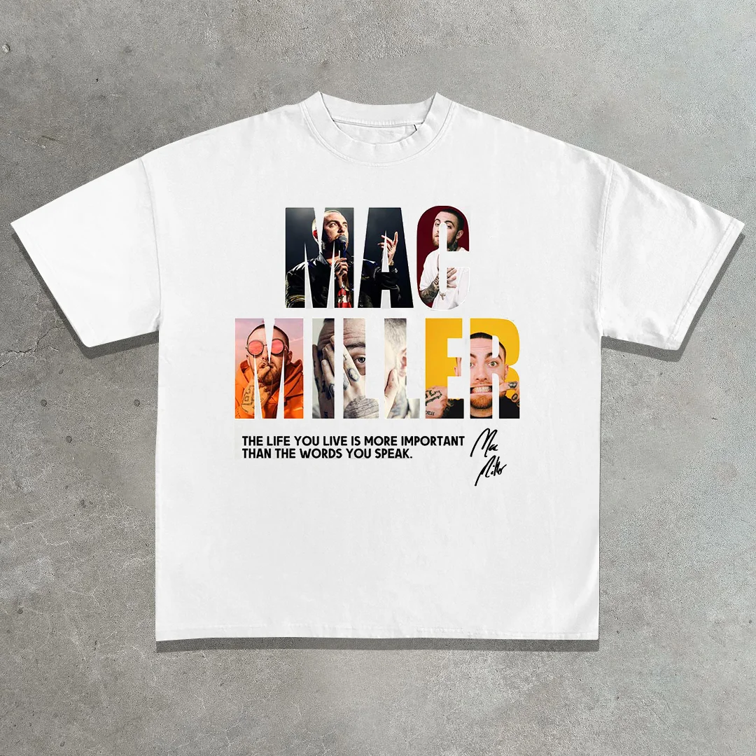 Rap star print MAC T shirt
