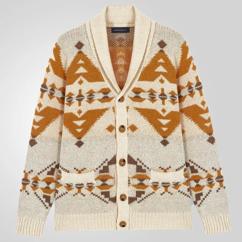 Uveng Uveng And Winter New Men's Wears Of The Extra Sweater Long-Sleeved Knitted Coat SY0052
