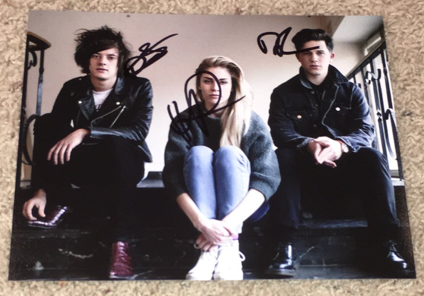 LONDON GRAMMAR BAND SIGNED AUTOGRAPH PROMO 8x10 Photo Poster painting A HANNAH REID +2 w/PROOF