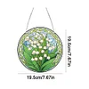 Diamond Painting Stained Glass Flower Pendant