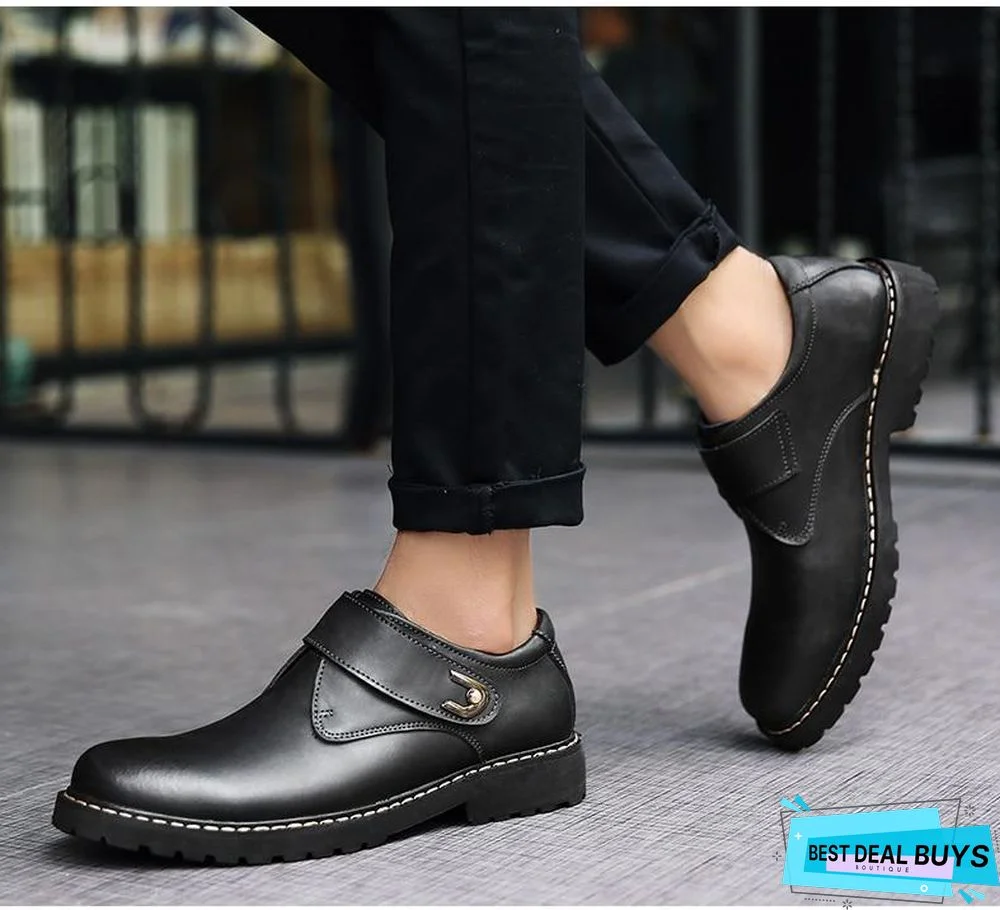 Men's Oxford Shoes Men Flats Fashion Genuine Leather Casual Men Shoes