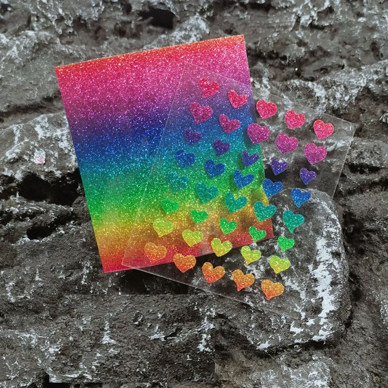 1PC 3D Nail Stickers Valentines's Day Heart Love Self-Adhesive Slider Letters Nail Art Decorations Stars Decals Manicure Tool-Nail Inspo