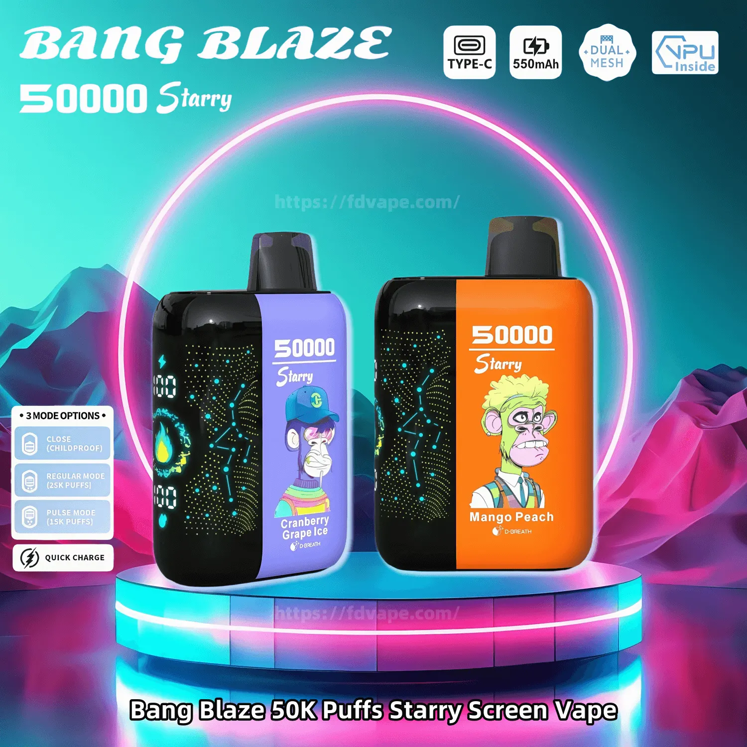 Bang Blaze 50000 50K Puffs （10PCS）EU mysite fumotvapeshop