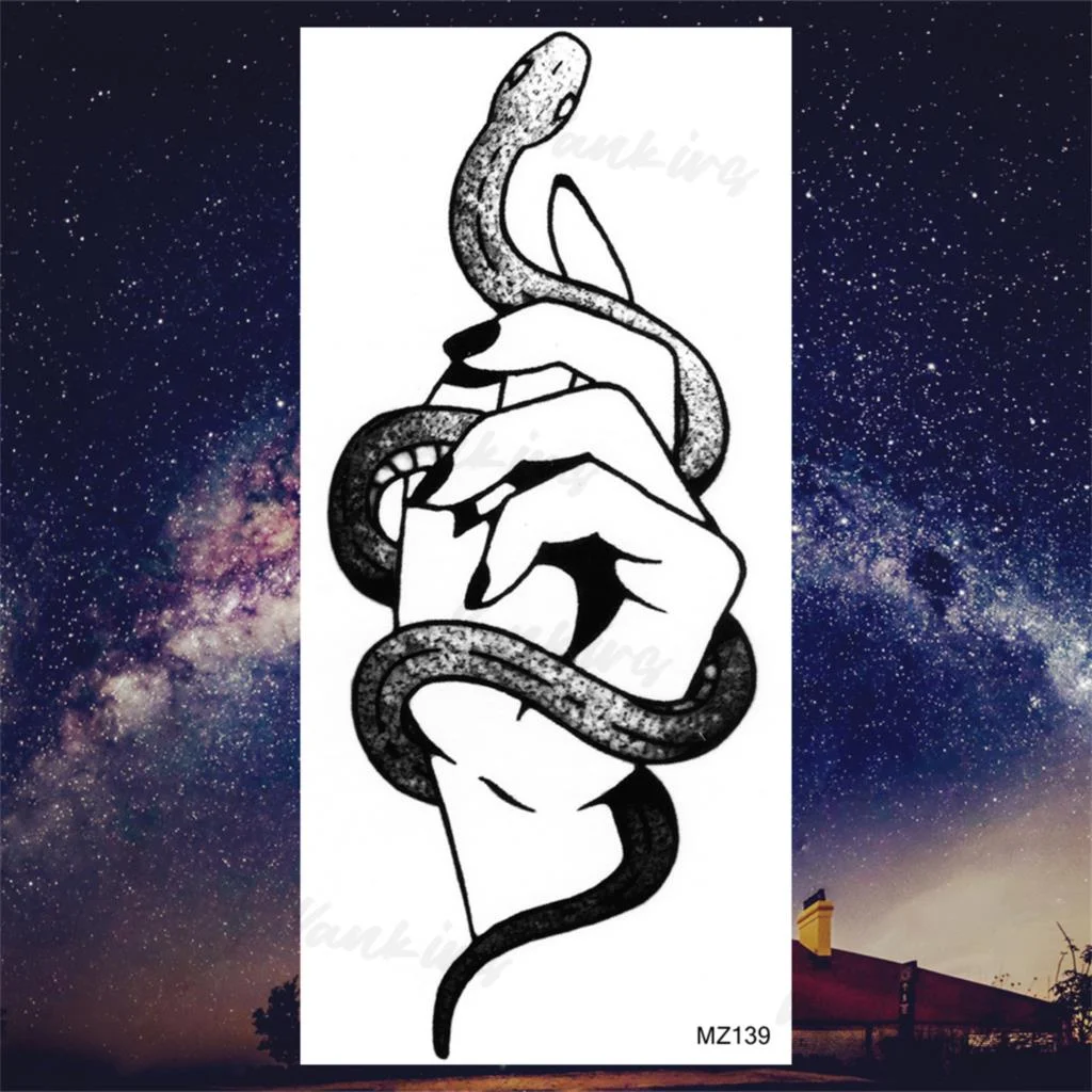 Sdrawing Lion Knight Temporary Tattoos For Men Adults Realistic Tiger Skeleton Fake Tattoo Sticker Arm Water Transfer Tatoos 3D