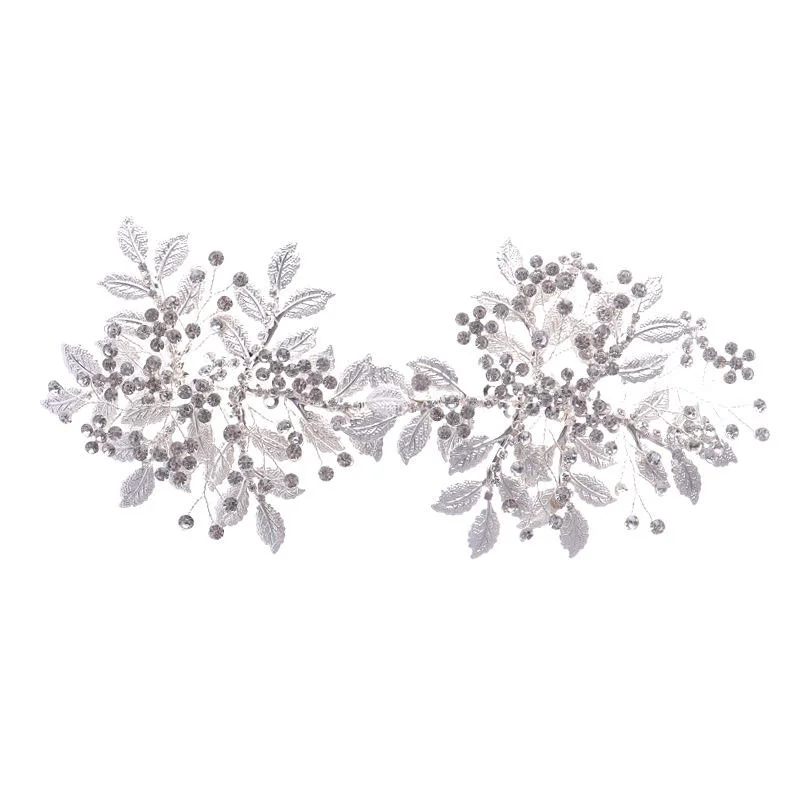 Elegant leaf bead wedding headpiece-zachics
