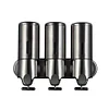 Stainless Steel Pull Rod Three-Head Soap Dispenser Wall-Mounted Manual Press Shower Gel Suitable For Bathroom Toilet Hotel