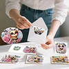 6PCS Diamond Painting Bees Greeting Cards Postcards with Envelopes
