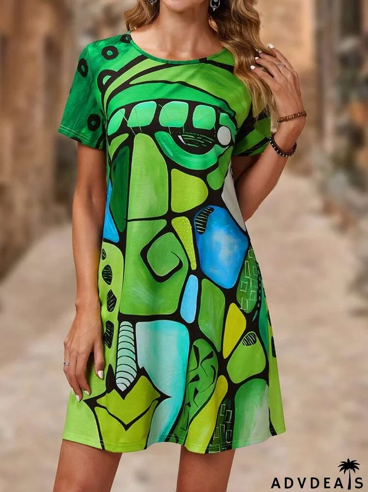 Figure Graphic Tee Dress