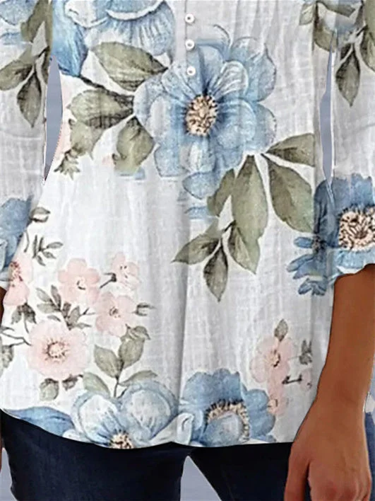 Women Half Sleeve V-neck Solid Color Dress