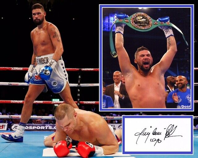 TONY BELLEW SIGNED BOXING Photo Poster painting MOUNT UACC REG 242