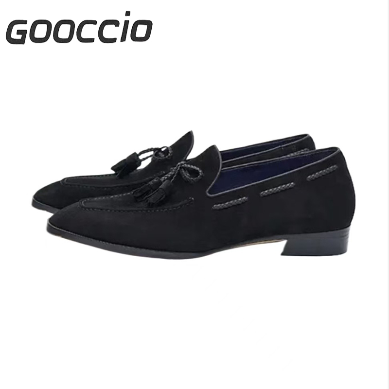 BT181 Suede Calf Skin Loafer Shoes For Men  GOOCCIO  