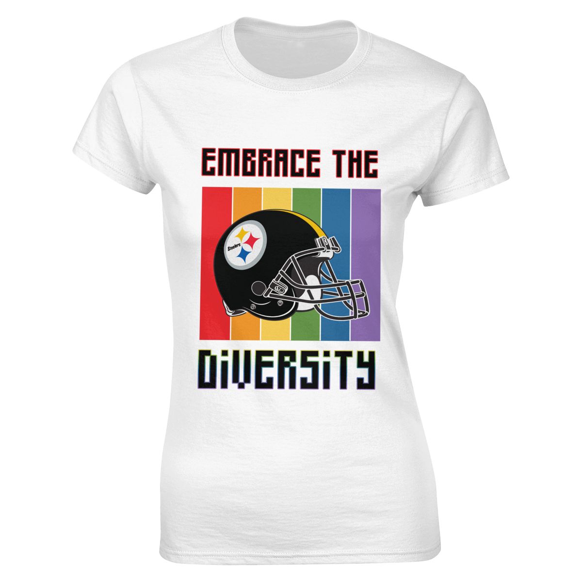 Pittsburgh Steelers Embrace The Diversity Women's Crewneck T-Shirt