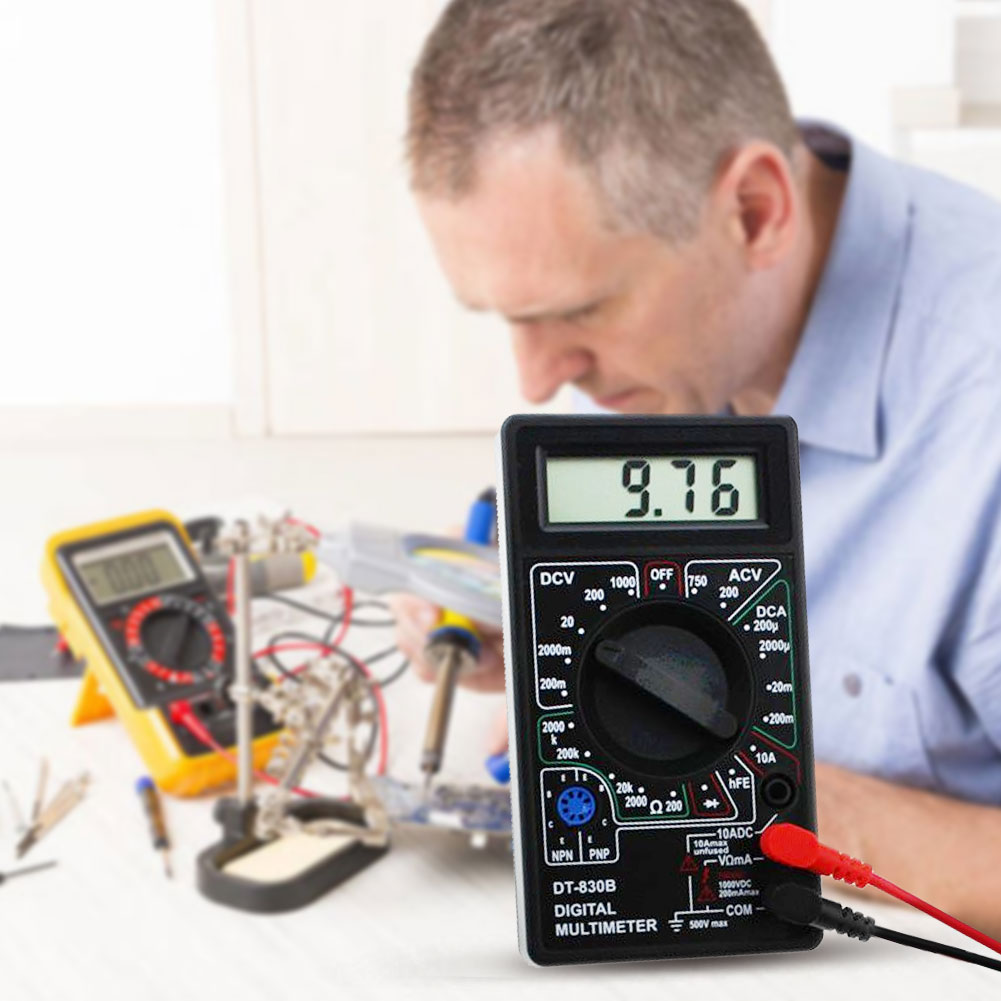 

DT-830B LCD - Digital Multimeter, Black, 501 Original
