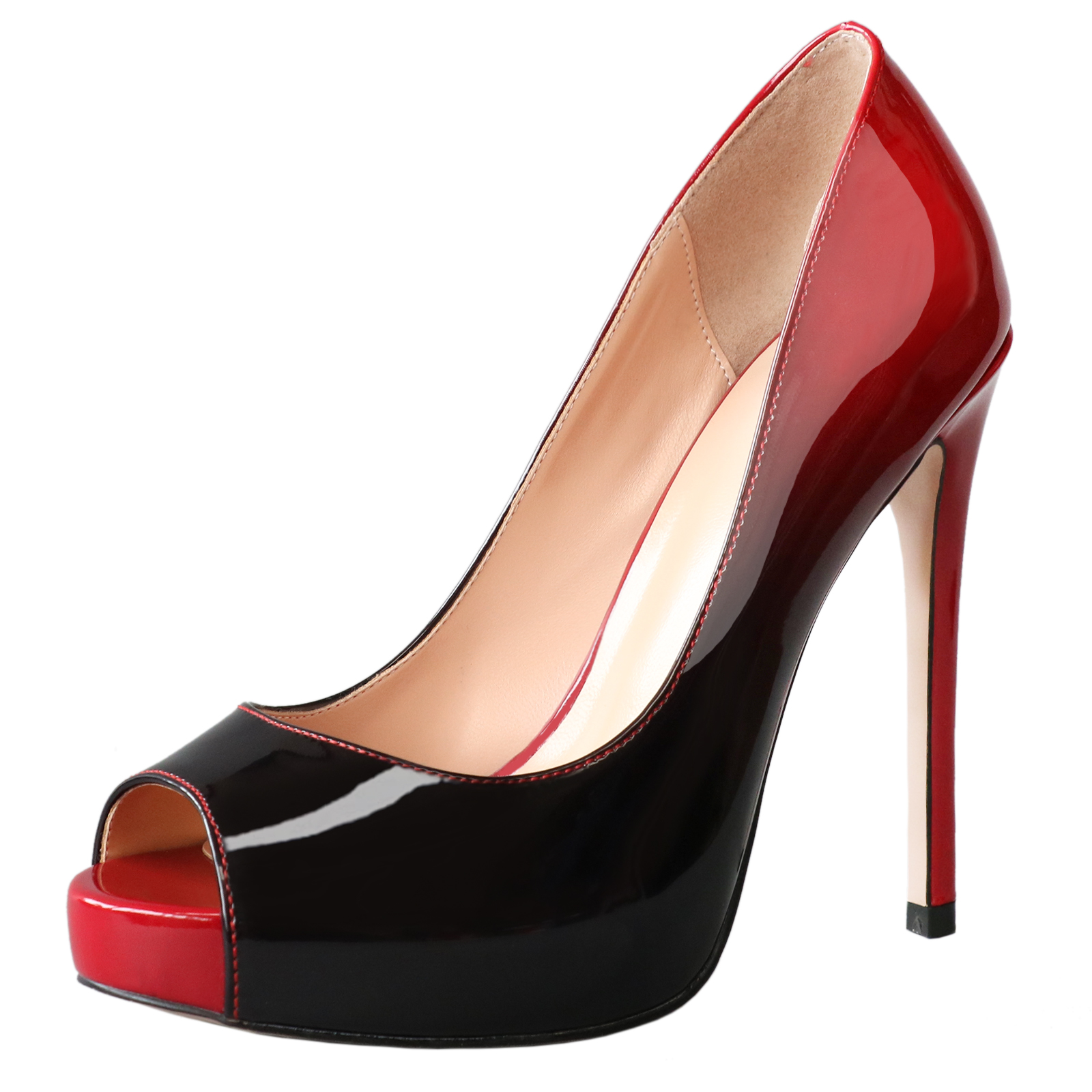 4.72'' Women's Platforms Heels Party Wedding Gradient Pumps-MERUMOTE