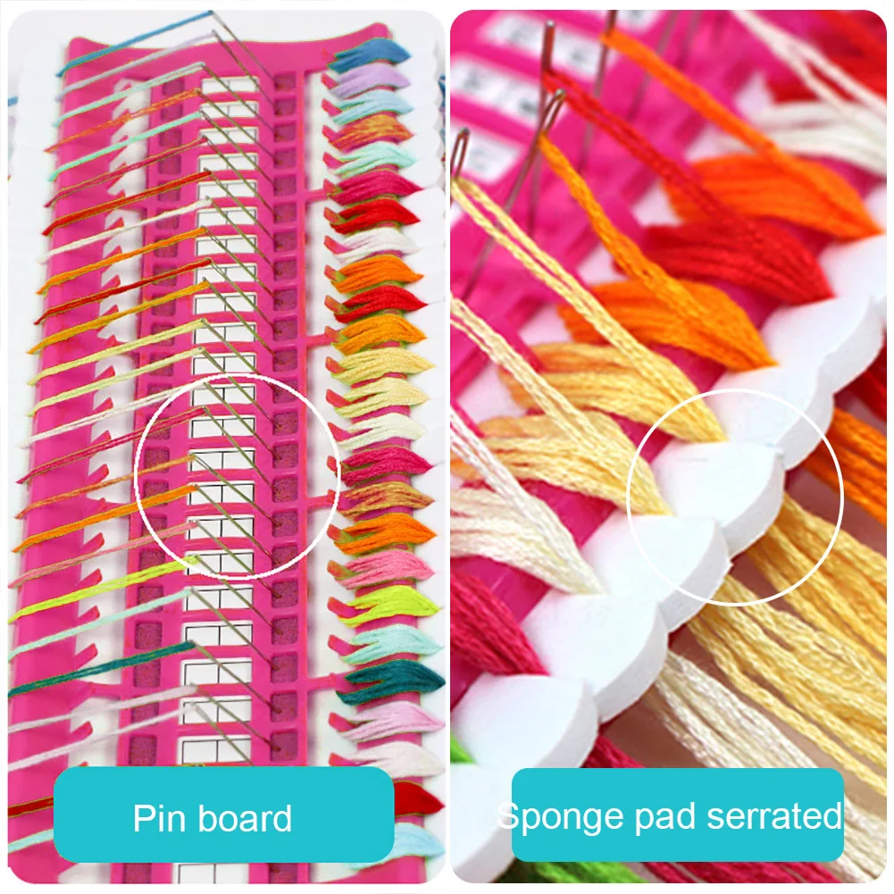 Cross Stitch Row Line Tools 50 Position Embroidery Floss Thread Organizer(27.5*11cm)