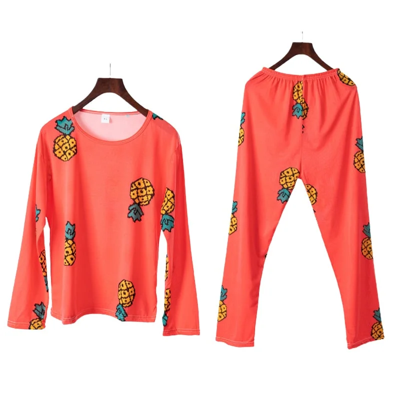 Spring / Summer New Sleepwear Cotton Long-sleeved Trousers Ladies Pajamas Suit Simple Style Women Long Pajamas Teenager