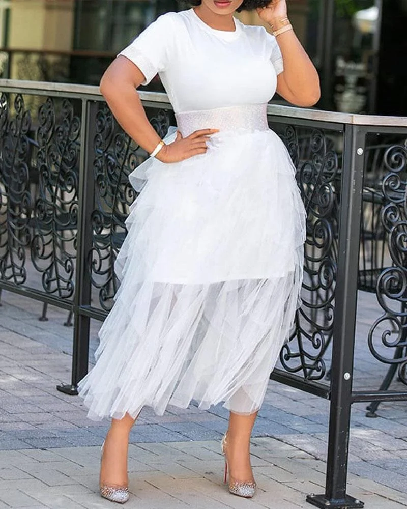 Romantic Mesh Dress Set