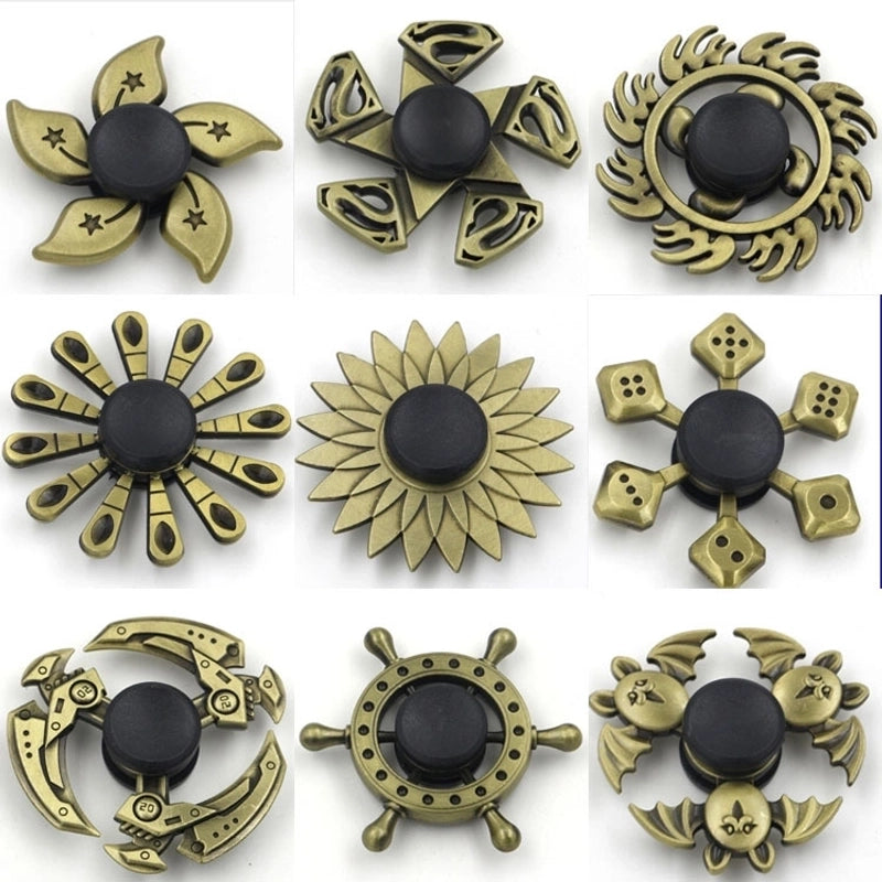 Creative Zinc Alloy Bronze Hand Spinner Finger Rotating Decompression Toy