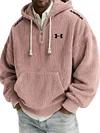 Men's Winter Warm Corduroy Large Pocket Hooded Sweatshirt