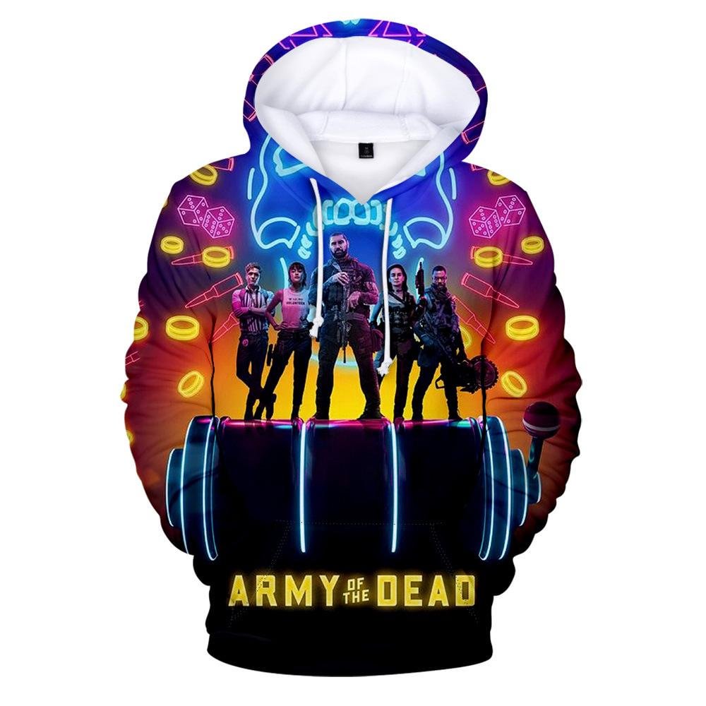 Army of the Dead Hoodie Long Sleeve Pullover Hooded Sweatshirt for Kids Adult Outdoor Sport Wear