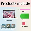 (US Local)Rose Wing 5D DIY Diamond Painting Wallet Diamond Painting Card Holder Coin Purse