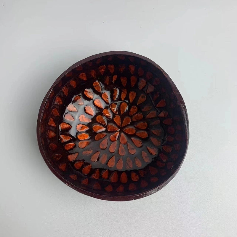 Pastoral Solid Color Coconut Shell Charcoal Shell Tableware 1 Piece