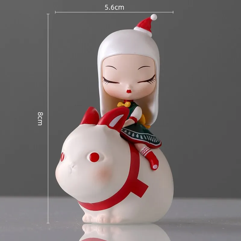 Little Girl Statue Creative Resin Fairy Tale Figurines For Interior Home Decor Room Desk Decoration Birthday Gift For Girlfriend