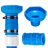 For Intex 11238 Universal Pool Vacuum Hose Adapter with Iron Hoops Pools Skimmer Hoses Connector Leak-Proof Replacement Hoses Adapter for Above/Inground Pools