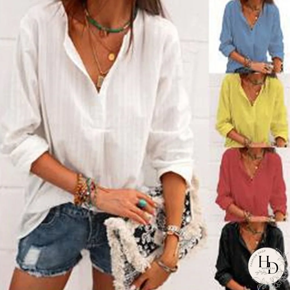 Jacquard Spring and Autumn Loose Blouse Open Tube Round Neck Woven T-shirt