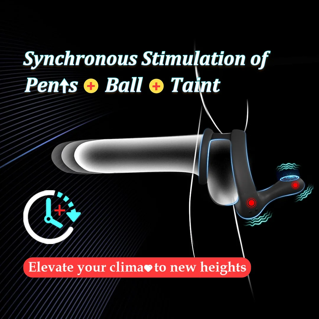 Vibrating Cock Rings Taint Stimulator With Dual Motors 9 Vibrations