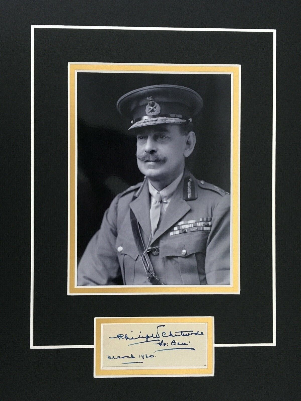 PHILIP CHETWODE - ARMY FIELD MARSHAL - BOER WAR / INDIA - SIGNED Photo Poster painting DISPLAY