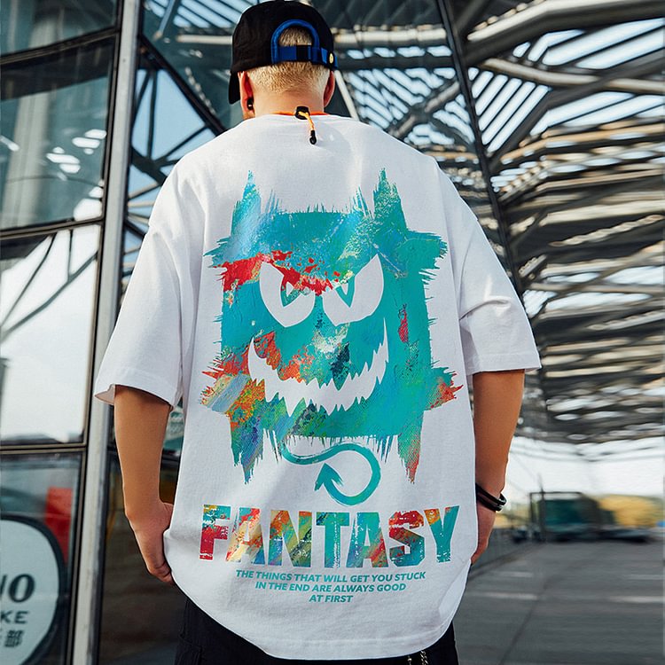 Graffiti Printed Hip Hop Fantasy Print T-shirts