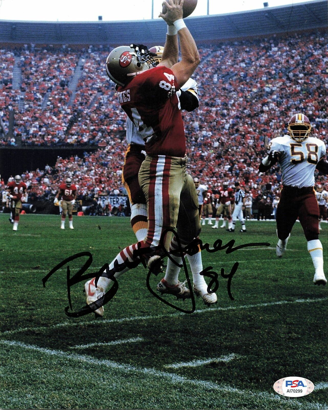 Brent Jones signed 8x10 Photo Poster painting PSA/DNA San Francisco 49ers Autographed