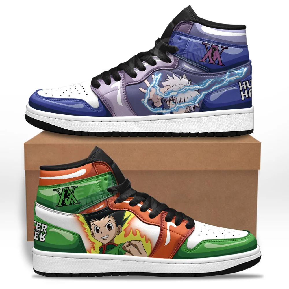 Kingofallstore - Killua and Gon Frecss Sneakers Custom Hunter X Hunter Anime Shoes