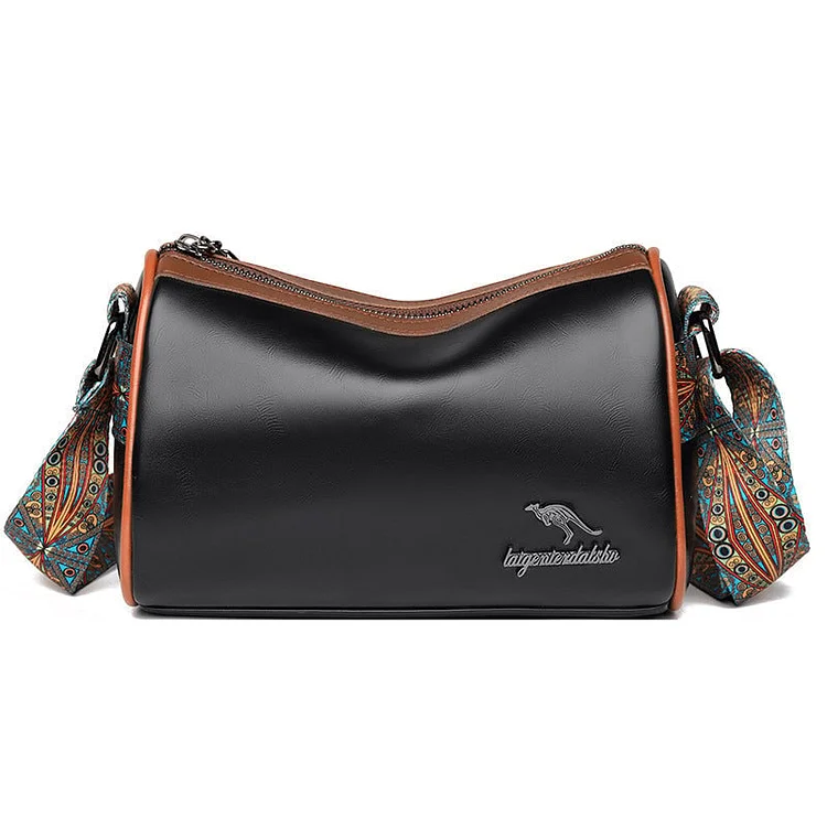 Versatile shoulder bag with wide shoulder strap for women