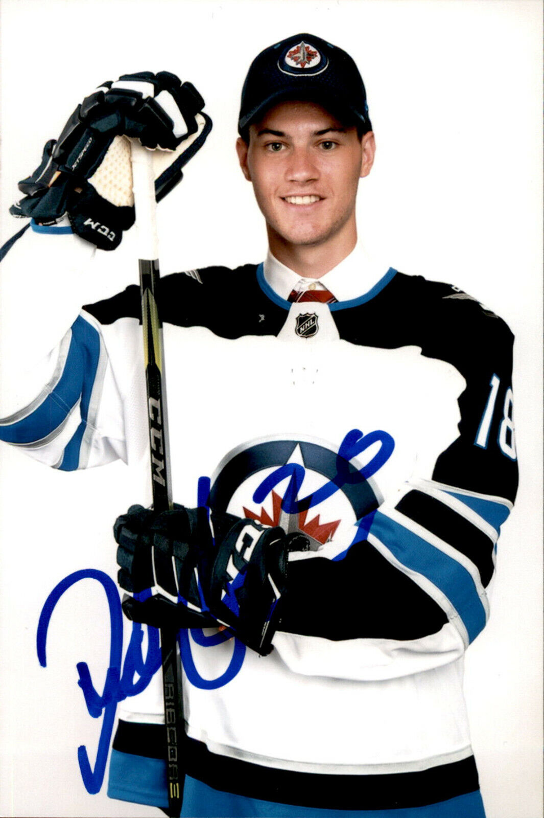 Declan Chisholm SIGNED 4x6 Photo Poster painting WINNIPEG JETS