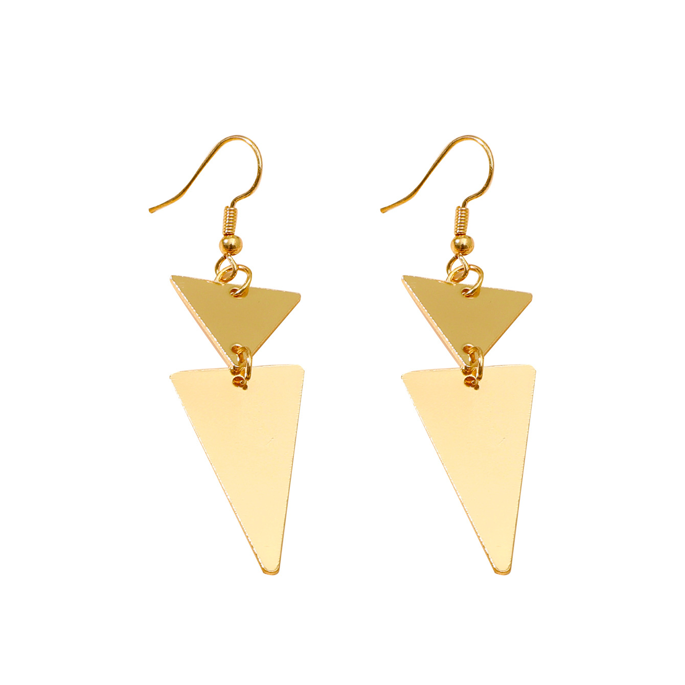 Geometric Triangle Gold-Plated Earrings