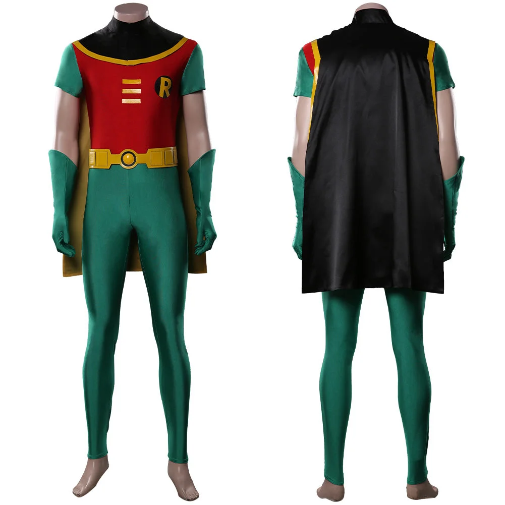 Teen Titans Jumpsuit Outfit Robin Halloween Carnival Costume Cosplay Costume