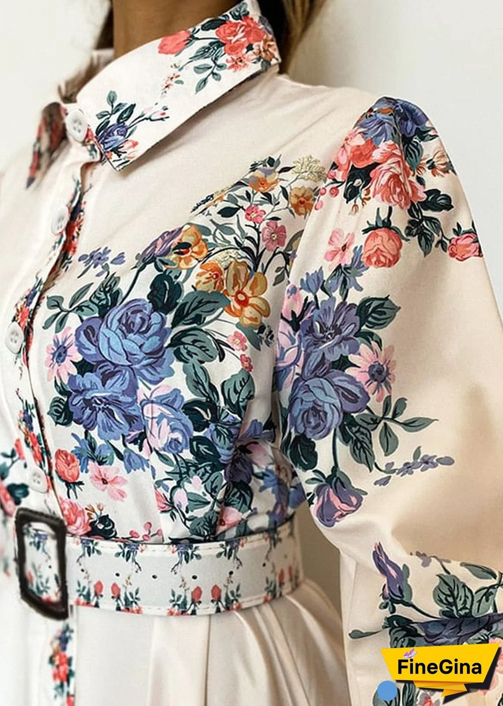 White Floral Print Boho Maxi Dress Journee