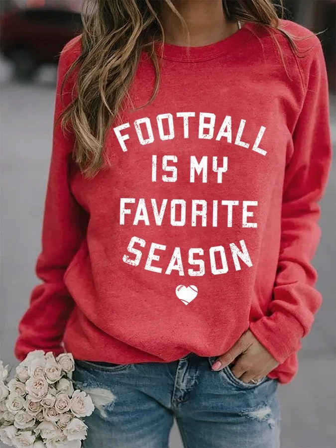 Women's Football Is My Favorite Season Sweatshirt socialshop