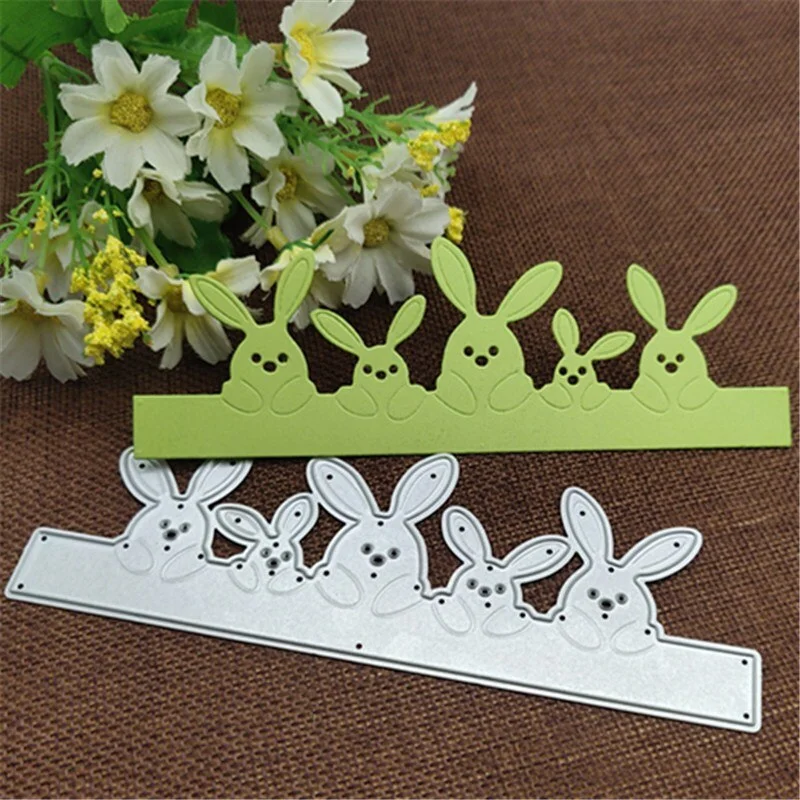 Easter Rabbit Family Metal Cutting Dies Stencil for DIY Scrapbooking Photo Album Embossing Paper Cards Crafts Die cuts