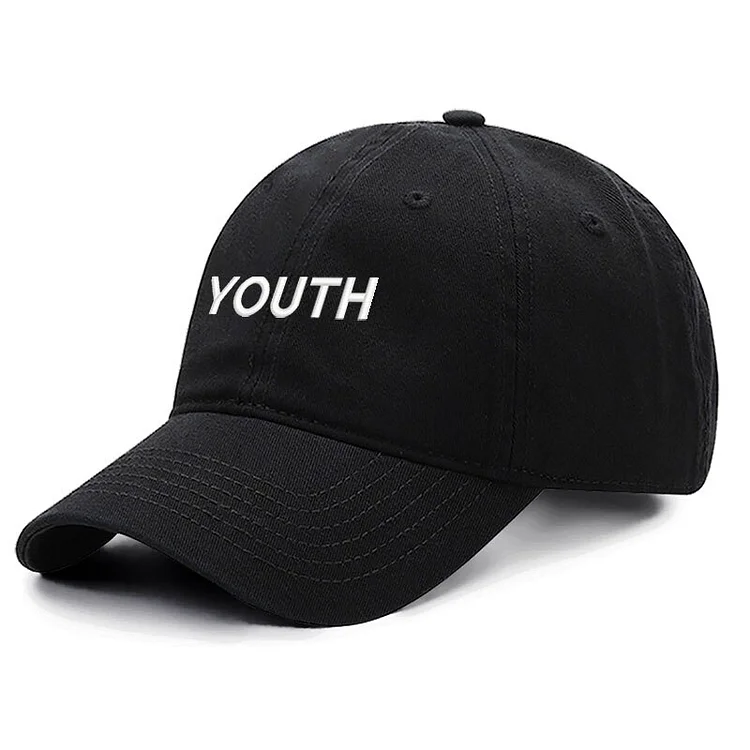 YOUTH Embroidery Cotton Men Baseball CapWomen Hat Sport Visors Snapback Cap Breathable Outdoor Sun Hat Dropshipping