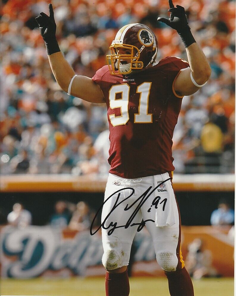 RYAN KERRIGAN SIGNED WASHINGTON REDSKINS FOOTBALL 8x10 Photo Poster painting #3 NFL PROOF!