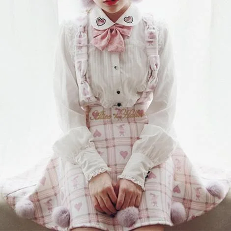 [Reservation] S/M Red/White [Alice In Wonderland] Suspender Skirt SP154412
