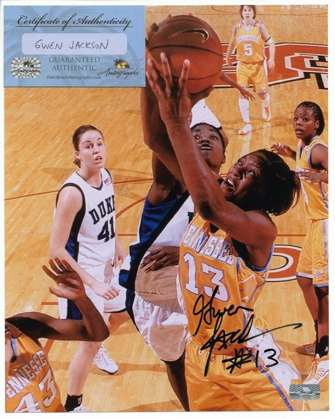 San Antonio Silver Stars WNBA Gwen Jackson Women's Basketball 8x10 Photo Poster painting PB COA