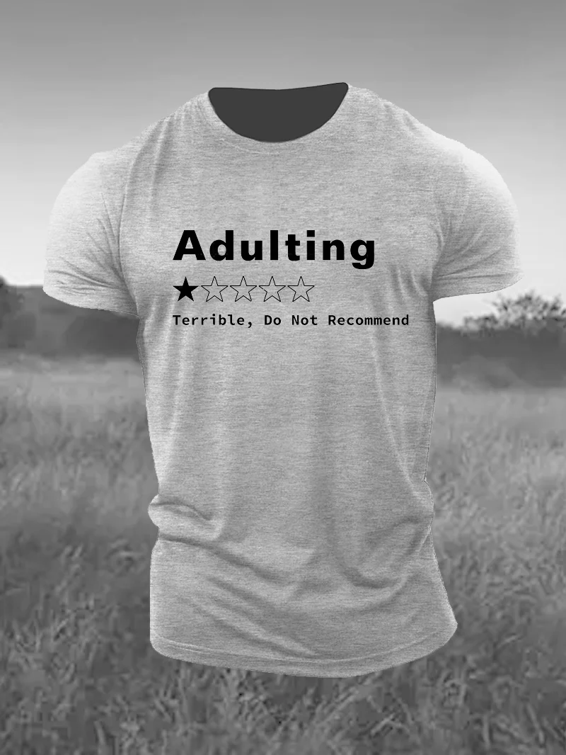 Adulting Printed Men's T-Shirt in  mildstyles