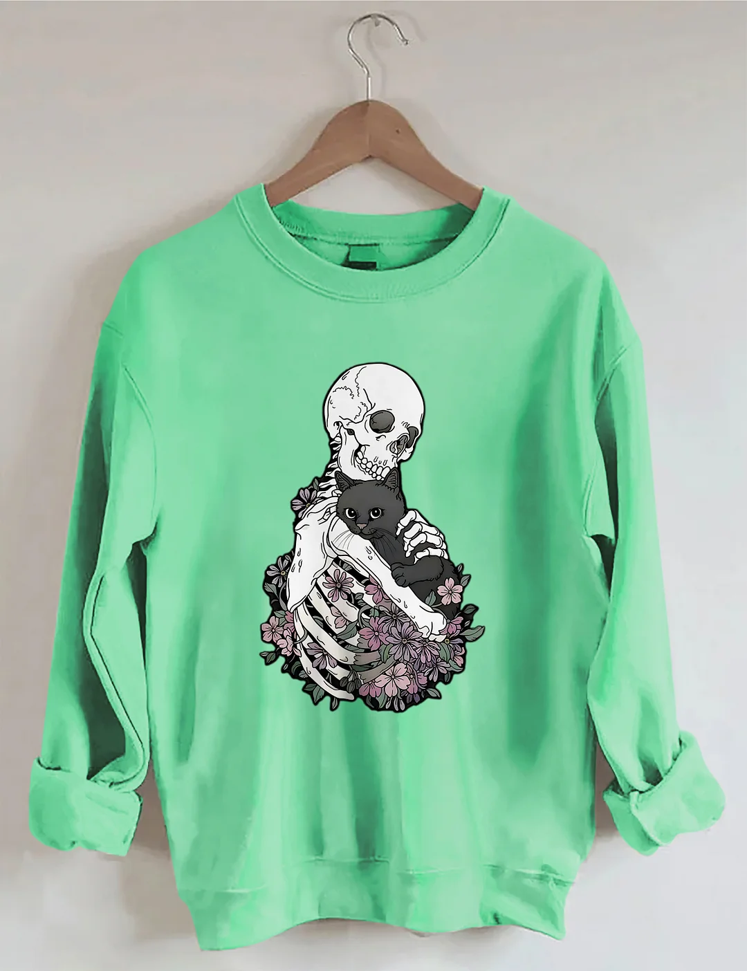Halloween Skeleton Cat Sweatshirt