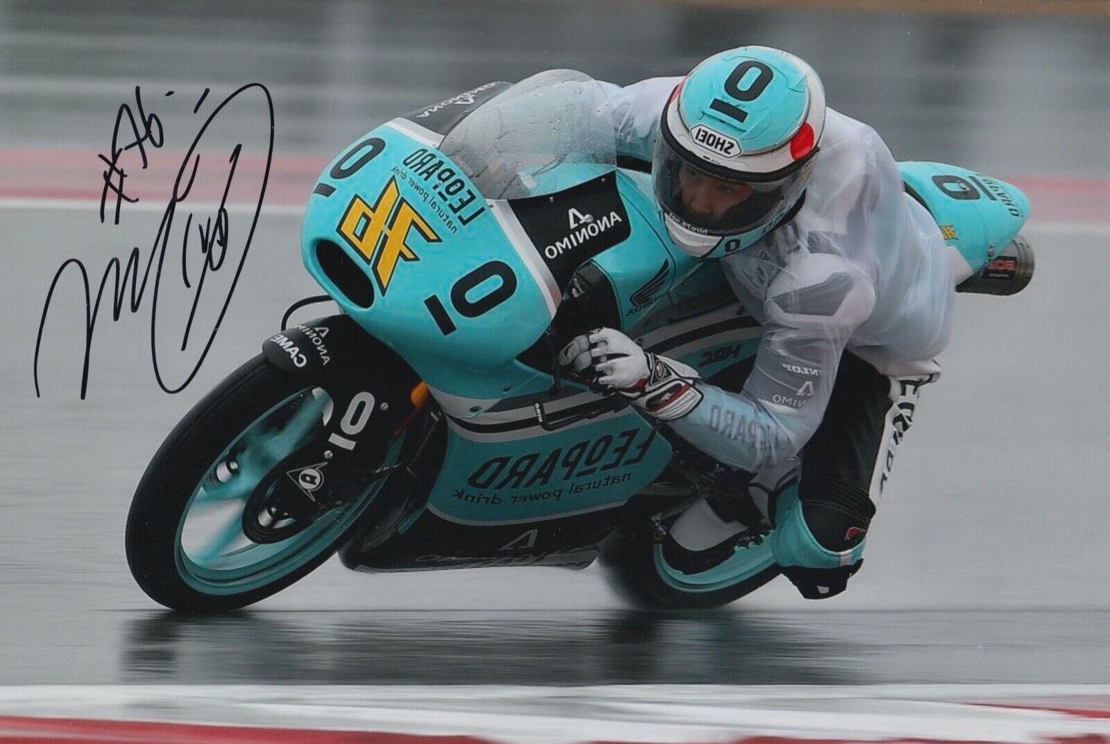 Hiroki Ono Hand Signed 12x8 Photo Poster painting MotoGP Autograph Leopard Racing Moto3 1